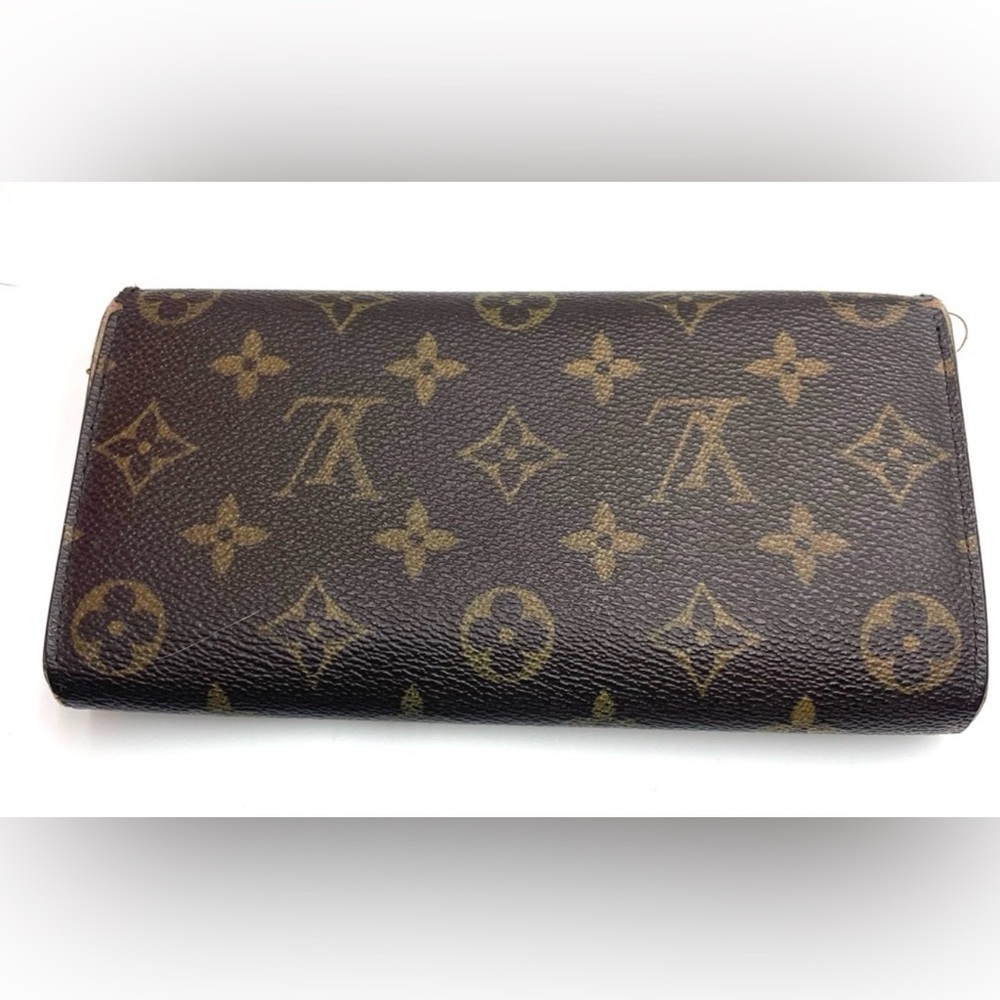Louis Vuitton Sarah Long Brown Monogram Flap Snap Wallet Vintage - Picture 2 of 11